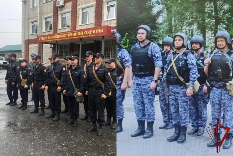 В Биробиджане росгвардейцы участвуют в акции, посвященной 74‑й годовщине вневедомственной охраны
